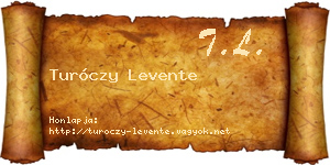 Turóczy Levente névjegykártya