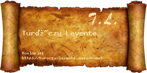 Turóczy Levente névjegykártya