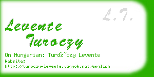 levente turoczy business card